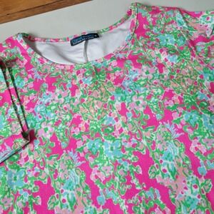Charlie's Project Women's XL Jersey Fabric Floral‎ Print Pockets Midi Dress